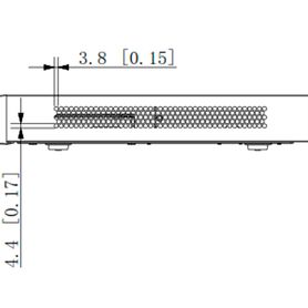 barrera abatible tipo aleta módulo central zkteco sbtl5200 compatible con series sbtl5000 para carriles adicionalessin panelsin